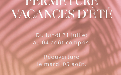 ☀️ Fermeture estivale de la Bijouterie Walthert