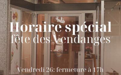 Bijouterie Walthert – Horaires Spéciaux pour la Fête des Vendanges